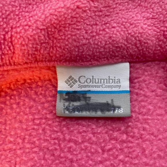 Columbia Girl’s Fleece Zip up Jacket Color Pink Size 7/8 *See description - Picture 10 of 10